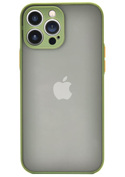 Husa cu protectie la camere si finisaj mat pentru APPLE iPhone, Verde - Alege Modelul!
