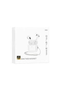 Casti Adio Wireless stero fara fir cu Bluetooth EW53, v5.3, Compatibile cu IOS & Android, Master Slave, Cu Snur, Alb