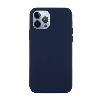 Husa Silicon Apple iPhone 15 Pro, Soft Matt, Protectie Camera Foto, Albastru
