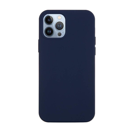 Husa Silicon Apple iPhone 15 Pro, Soft Matt, Protectie Camera Foto, Albastru