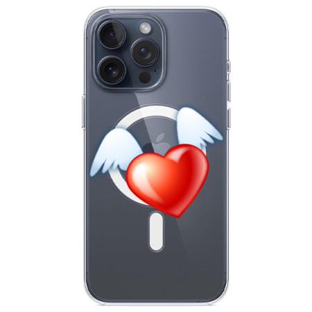 Husa personalizata Apple iPhone 14 Pro Max, MagSafe, Angel Heart