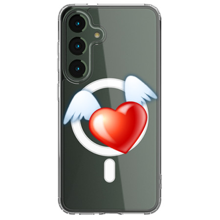 Husa personalizata Samsung Galaxy S24, MagSafe Atasare Magnetica, Angel Heart