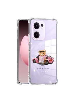 Husa Antisoc pentru Oppo Reno13 F, AirBag PRO, Transparent, Girl Power