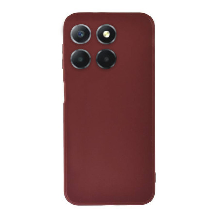 Husa Silicon compatibila Honor X6, Soft Matt, Protectie Camera Foto, Bordo