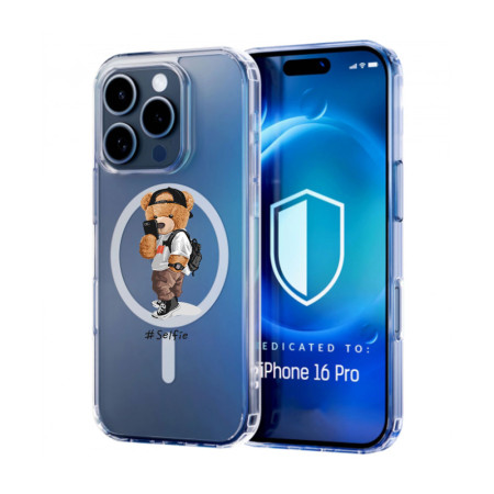 Husa pentru Iphone 16 Pro, Atasare Magnetica, MagSafe, Selfie, Clear