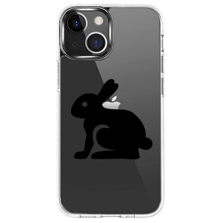 Husa personalizata Apple iPhone 14 Plus, Black Bunny