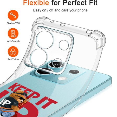 Husa Antisoc pentru Xiaomi Redmi Note 14S - AirBag TPU, Colțuri Ranforsate - Keep It UP