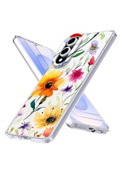 Husa pentru Samsung Galaxy S25 Edge, Atasare Magnetica, MagSafe, Model Floral 1