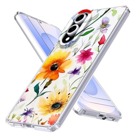 Husa pentru Samsung Galaxy S25 Edge, Atasare Magnetica, MagSafe, Model Floral 1