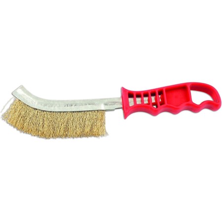 Perie Sarma 25.5 cm cu Peri Sertizati Placati cu Alama, Maner Plastic Rezistent, Curatare Rugina si Vopsea