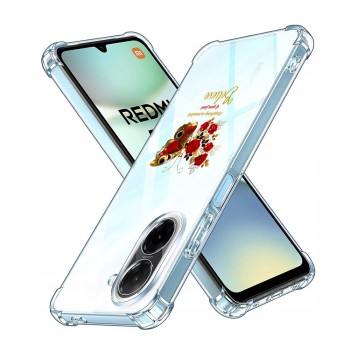 Husa Antisoc pentru Xiaomi Redmi A5 4G - AirBag TPU, Colțuri Ranforsate- Butterfly Rosu 