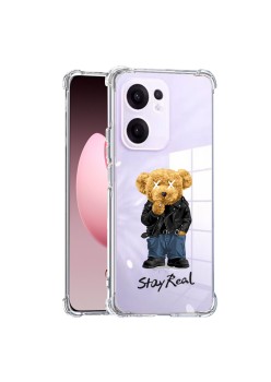 Husa Antisoc pentru Oppo Reno13 F, AirBag PRO, Clear, Stay Real