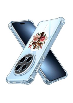 Husa Antisoc pentru Honor Magic7 Pro - AirBag Magsafe, Colțuri Ranforsate - Cross Floral