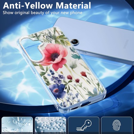 Husa pentru Samsung Galaxy S25, Atasare Magnetica, MagSafe, Model Floral 4