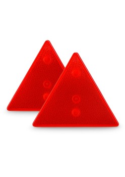 Triunghiuri Avertizare Reflectorizante pentru Remorci, Culoare Roșie, 15 x 15 cm, Omologate E20