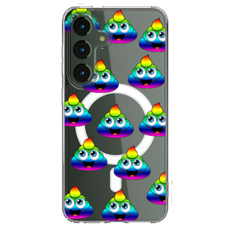 Husa personalizata pentru Samsung Galaxy S24, MagSafe Atasare Magnetica, Rainbow Poop