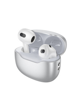 Casti Adio Wireless sterio cu Bluetooth BW40, Compatibile cu IOS & Android, Master Slave, Cu Snur, Argintiu