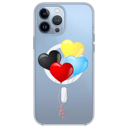 Husa personalizata Apple iPhone 15 Pro Max, MagSafe, Balloons of Love
