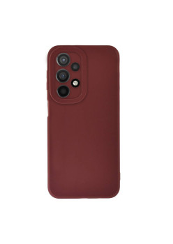 Husa Silicon Samsung Galaxy A52, Soft Matt, Protectie Camera Foto, Bordo
