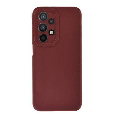 Husa Silicon Samsung Galaxy A52, Soft Matt, Protectie Camera Foto, Bordo