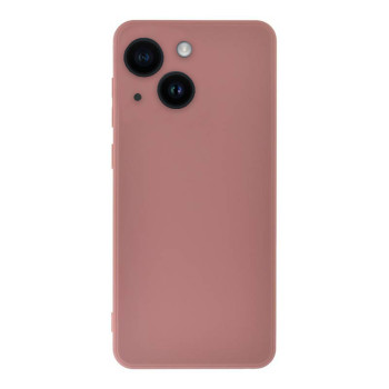 Husa Silicon compatibila Apple iPhone 15 Plus, Soft Matt, Protectie Camera Foto, Roz Pal