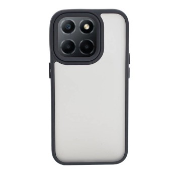 Husa cu protectie la camere si finisaj mat compatibil Honor X6, Smoked, Negru