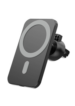  Suport telefon pentru auto cu incarcare Wireless HTPMAG, fixare in grila de ventilatie, Universal compatibil Android si IOS, wireless charger auto X16 