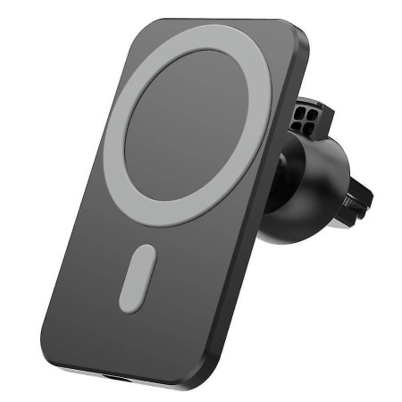  Suport telefon pentru auto cu incarcare Wireless HTPMAG, fixare in grila de ventilatie, Universal compatibil Android si IOS, wireless charger auto X16 