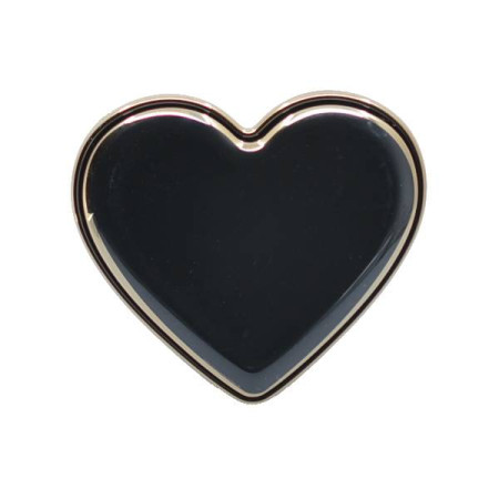 Suport de telefon Heart Autoadeziv, Universal, Negru