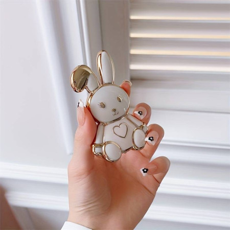 Suport de telefon Bunny Autoadeziv, Universal, Alb