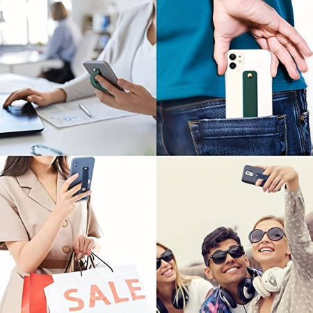 Suport de telefon Stripe Autoadeziv, Universal, Negru