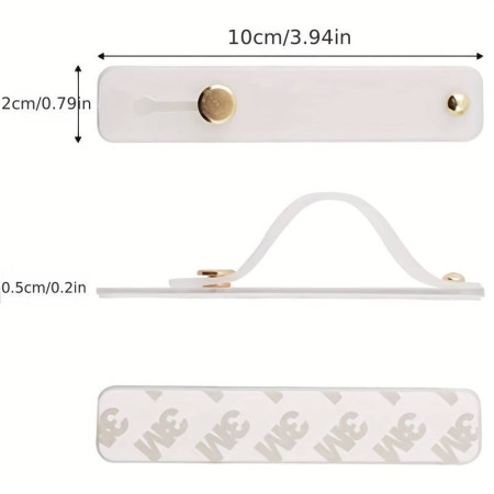 Suport de telefon Stripe Autoadeziv, Universal, Negru