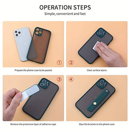 Suport de telefon Stripe Autoadeziv, Universal, Negru