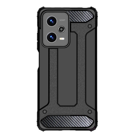 Husa telefon compatibila Xiaomi Redmi Note 12 Pro / Poco X5 Pro, H-Tech Hybrid Armor, Negru 
