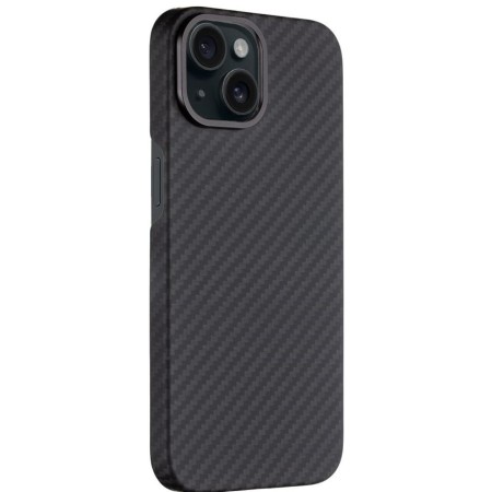 Husa Telefon Tactical MagForce Aramid pentru iPhone 15 Plus, Fibra Aramida, Ultra Slim 0.8 mm, Compatibila MagSafe, Negru