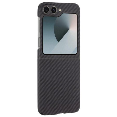 Husa Telefon Tactical MagForce Aramid pentru Samsung Galaxy Z Flip6, Fibra Aramida, Ultra Slim 0.8 mm, Compatibila Magnetic, Negru