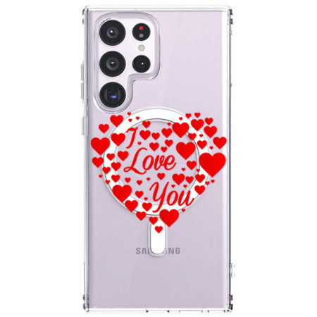 Husa personalizata Samsung Galaxy S23 Ultra, MagSafe Atasare Magnetica, I Love You