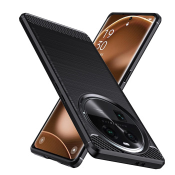 Husa Carbon compatibila Xiaomi Poco X6 Pro, Tech AntiSoc, Negru