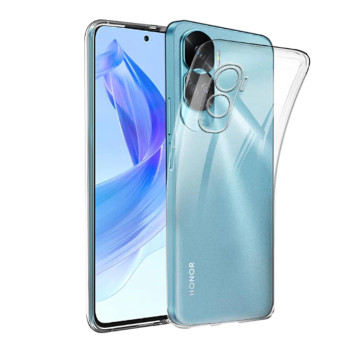 Husa Silicon compatibila Honor 90 Lite, Pastreaza Originalitatea, Transparent 