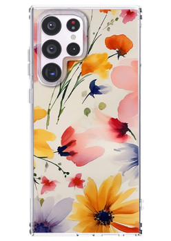 Husa personalizata pentru Samsung Galaxy S24 Ultra, MagSafe Atasare Magnetica, Antisoc, Model Floral 2