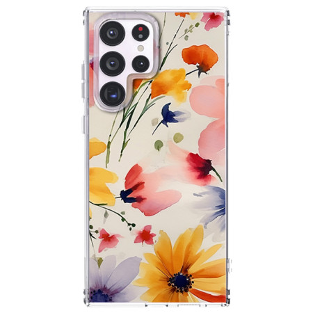 Husa personalizata pentru Samsung Galaxy S24 Ultra, MagSafe Atasare Magnetica, Antisoc, Model Floral 2