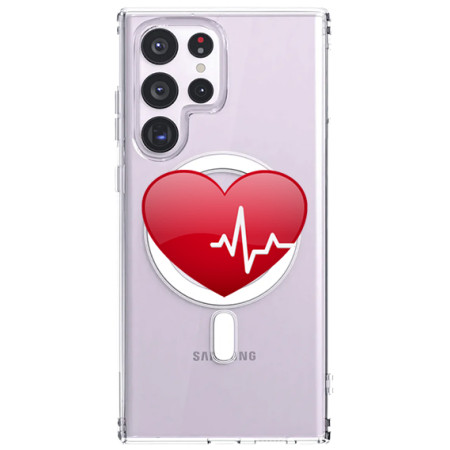 Husa personalizata Samsung Galaxy S23 Ultra, MagSafe Atasare Magnetica, The Heart Beats