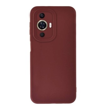 Husa Silicon Huawei Nova 11 Pro, Soft Matt, Protectie Camera Foto, Bordo