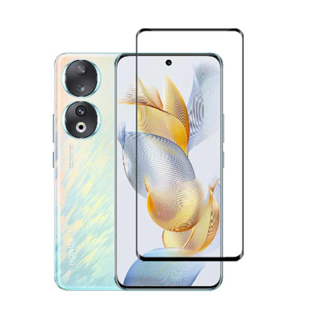 Folie de Sticla compatibila Honor 90, HTPMAG Profesionala 3D, Full Cover, Negru