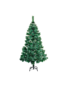 Brad artificial tip pin nins de Craciun verde, pentru interior/exterior, inaltime 180 cm, suport metalic inclus