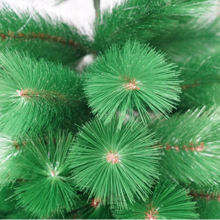 Brad artificial tip pin de Craciun verde, clasic, pentru interior/exterior, inaltime 150 cm, suport metalic inclus
