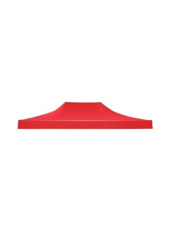 Copertina pentru acoperis cort tip pavilion, impermeabila cauciucata, invelis din material textil oxfort 700D, 3 x 4.5 m, Rosu