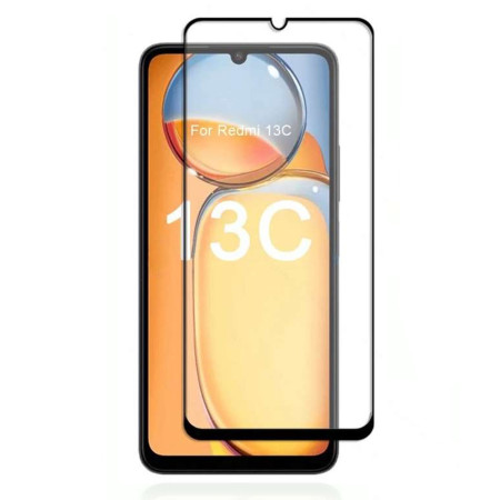 Folie de sticla securizata compatibila Xiaomi Redmi Note 13C, 3D, DD Protectie Profesionala, Adeziv Complet, Transparent