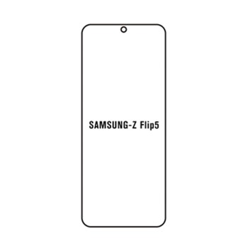 Folie Silicon compatibila Samsung Galaxy Z Flip 5, Flexibila, Regenerabila, Auto Repair, Full Glue, Hydrogel 2.5D, Transparenta