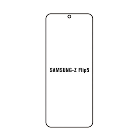 Folie Silicon compatibila Samsung Galaxy Z Flip 5, Flexibila, Regenerabila, Auto Repair, Full Glue, Hydrogel 2.5D, Transparenta